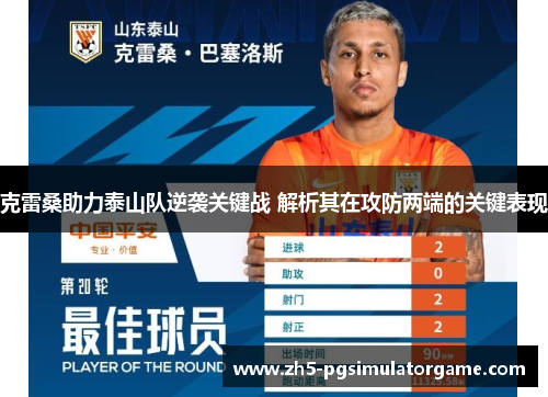 克雷桑助力泰山队逆袭关键战 解析其在攻防两端的关键表现 克雷桑助力泰山队逆袭关键战 解析其在攻防两端的关键表现